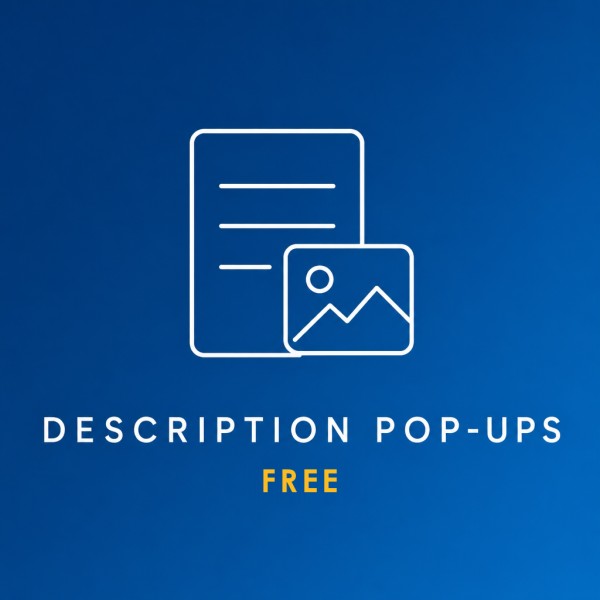 (image for) Product Description Pop-Ups