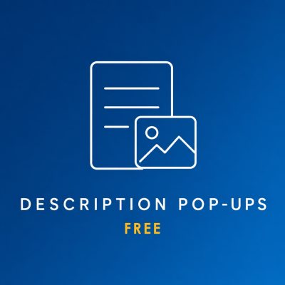 (image for) Product Description Pop-Ups